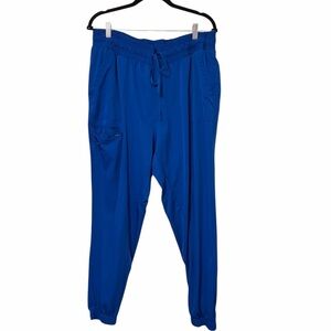 Healing Hands Jogger Scrub Pants - Size XL • Royal Blue
